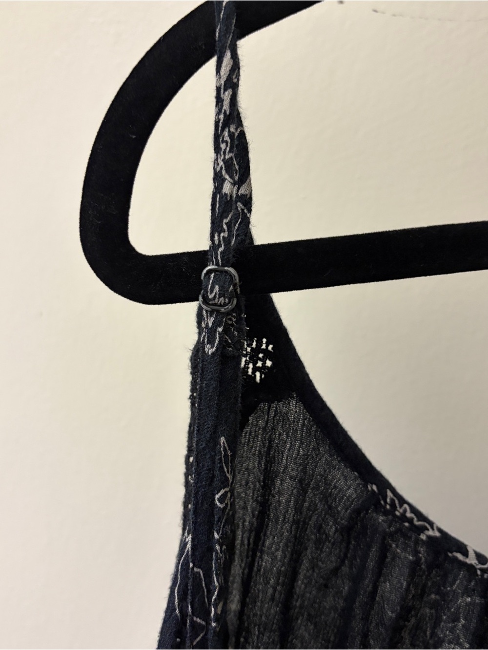 Abercrombie & Fitch Navy Floral Spaghetti-Strap Jumpsuit - Picture 11 of 14